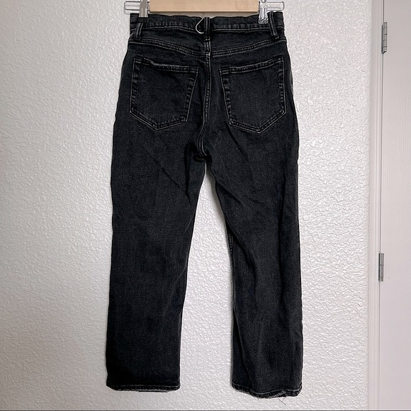 Abercrombie & Fitch Black Ultra High Rise Ankle Straight Jean - Picture 3 of 5